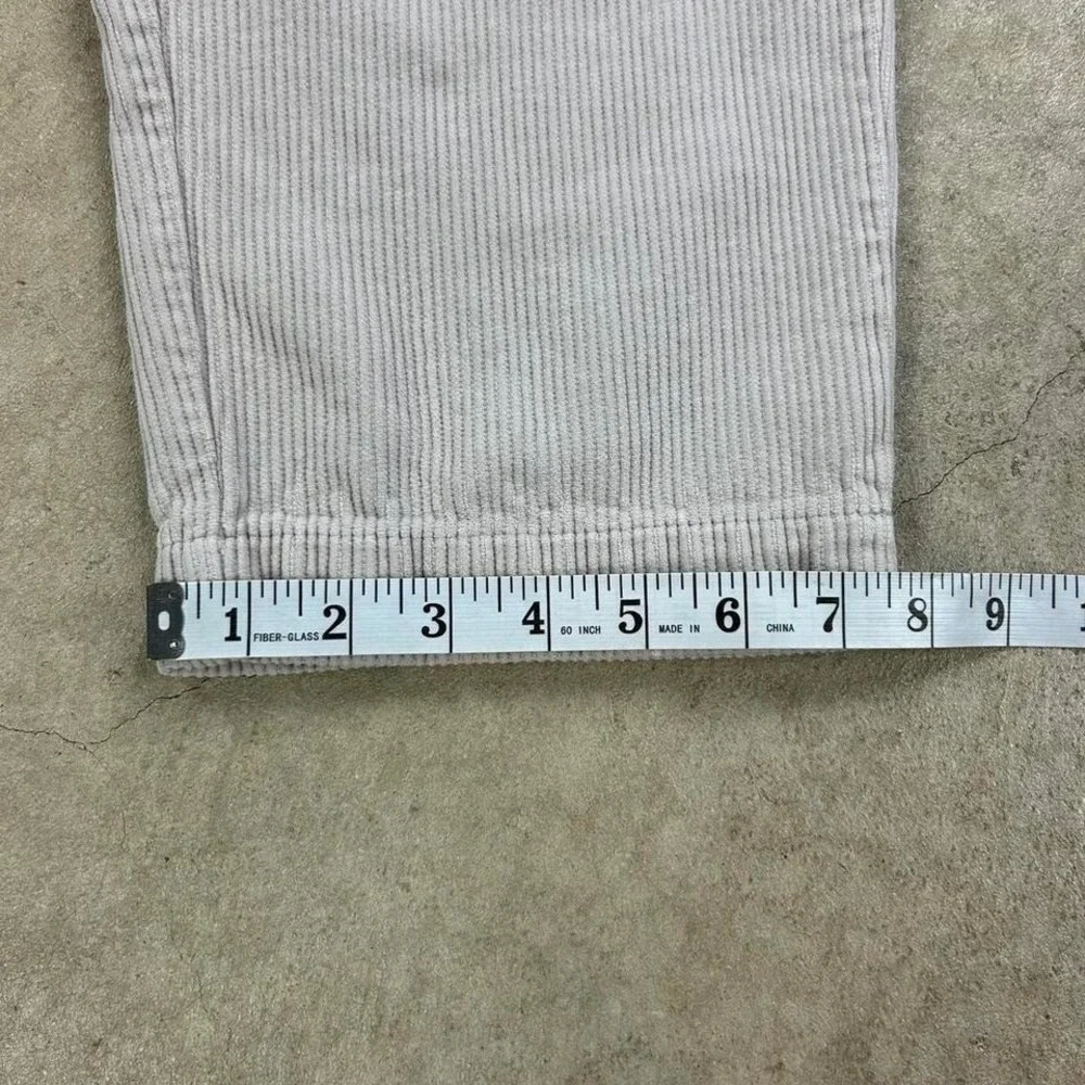 Vintage Corduroy Sweatpants Size Small Cream Blank Straight Leg Wide Whale
